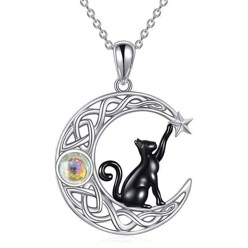 Wholesale Versatile Cat Light Luxury Moonstone High-end Necklace